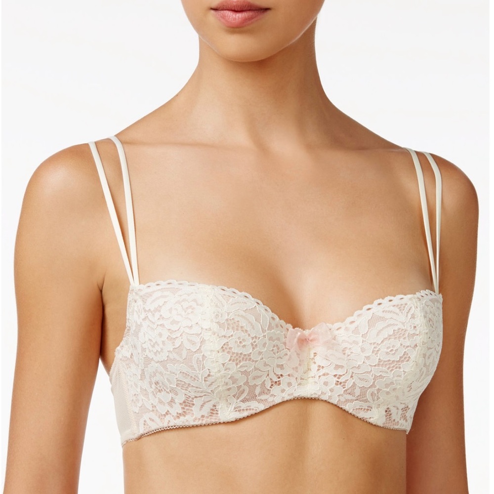 b.tempt’d by Wacoal white lace bra